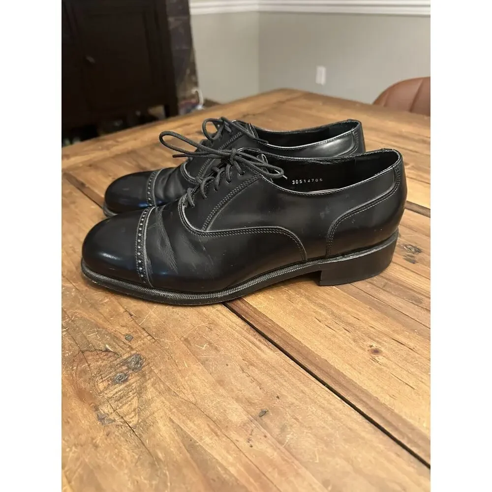 Florsheim Men’s 17067-01 Black Leather Cap Toe Oxfords Dress Shoes Size 9 D